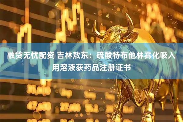 融贷无忧配资 吉林敖东：硫酸特布他林雾化吸入用溶液获药品注册证书