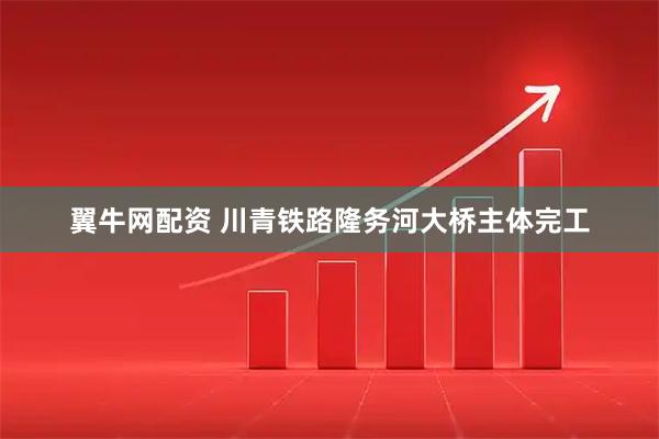 翼牛网配资 川青铁路隆务河大桥主体完工